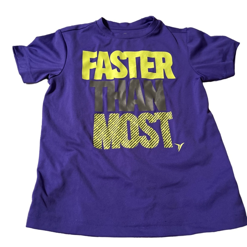 Old Navy Active Purple Kids Shirt with Yellow Accents Size Small